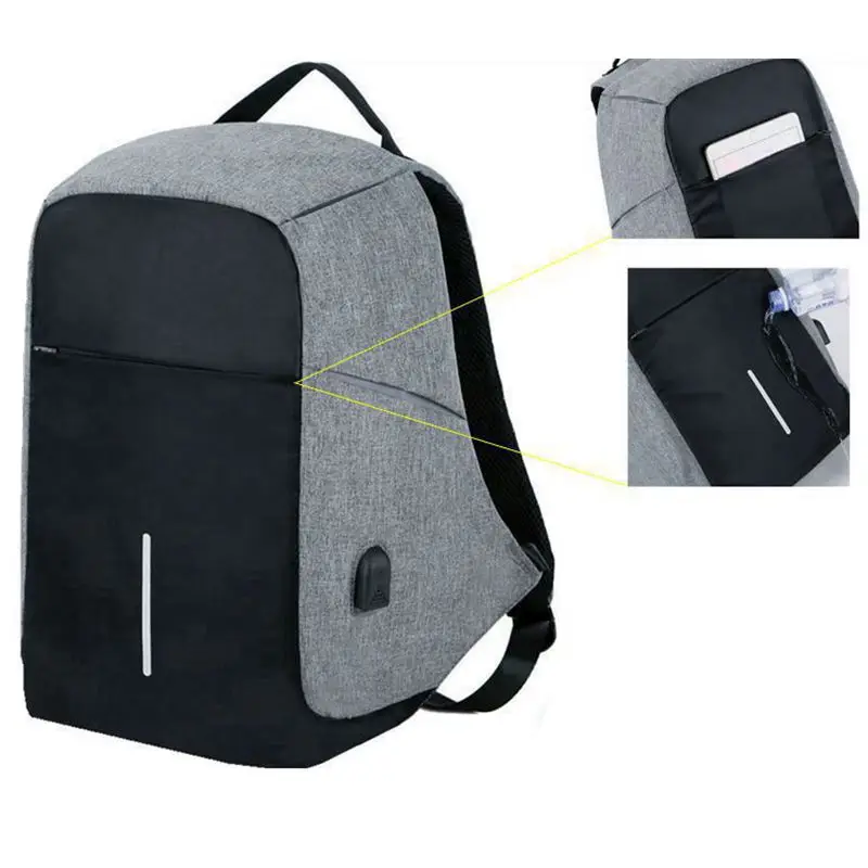 Men Anti theft Backpack USB Charging 15.6 Laptop Backpack Multifunction Waterproof Travel Bagpack w
