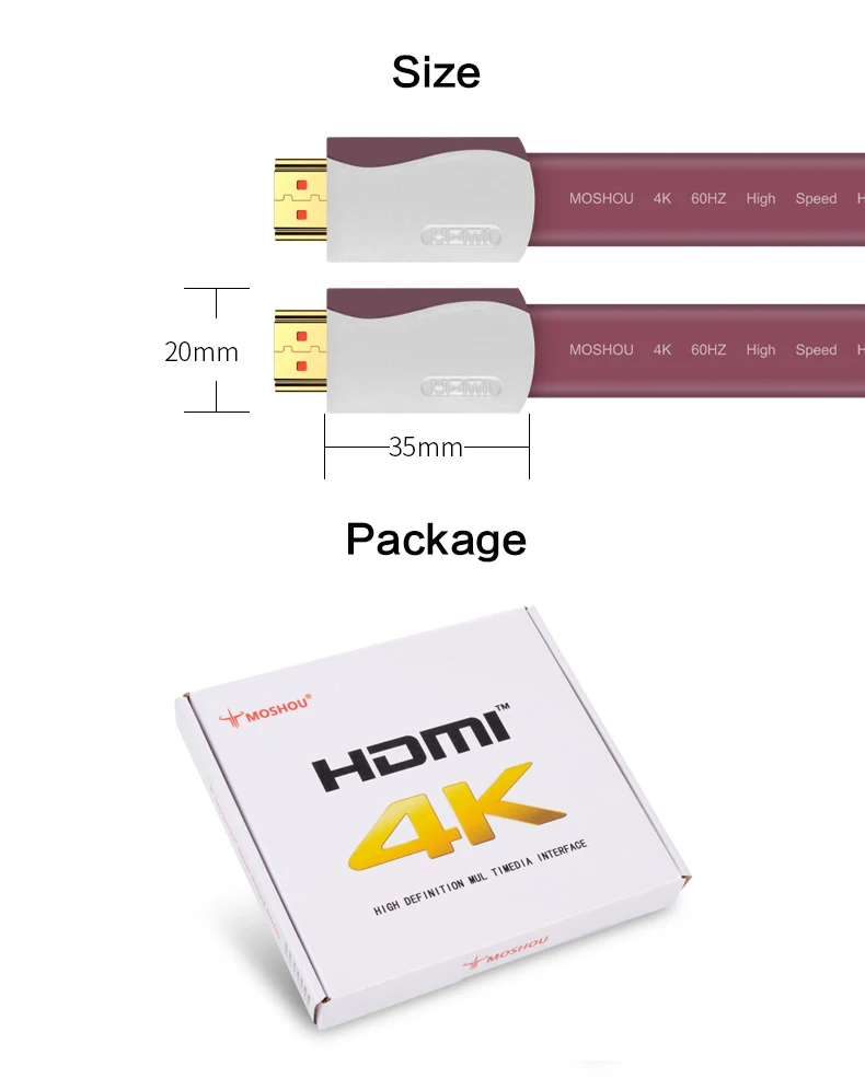 HDMI 2.0b кабели 18 Гбит/с 4 k@ 60 Гц Ультра высокая скорость Совместимость с Apple Roku samsung QLED LG sony tv Video MOSHOU