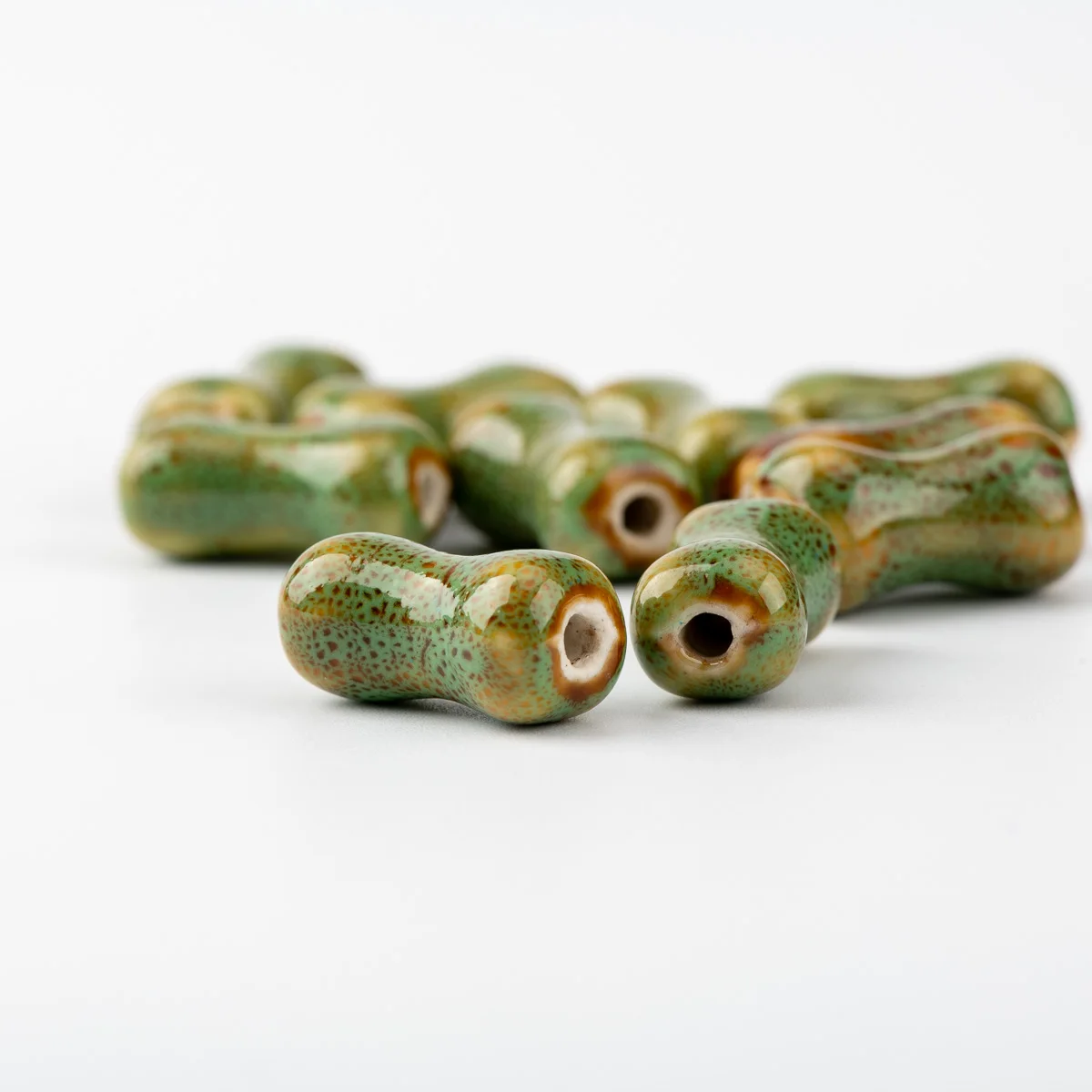 Костяная форма уникальные керамические бусины для ожерелья не деревянные Specail керамические бусины 10 шт./лот# A318C