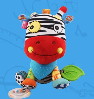 Brinquedos новые детские игрушки 0-12 месяцев животные игрушки Раннее Обучение плюшевые Кольца Высокое качество Детская суматоха и мобильные телефоны игрушка - Цвет: donkey