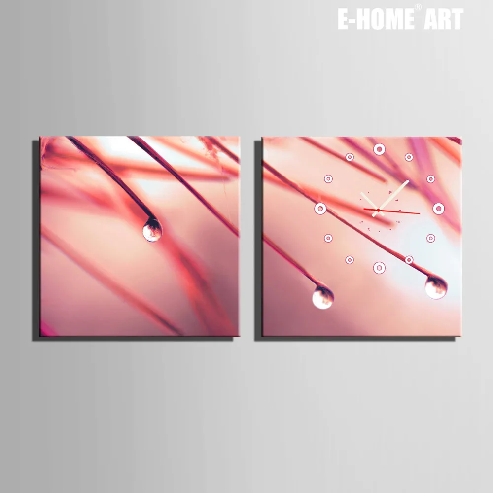 Бесплатная доставка E HOME настенные часы из парусины 2 шт|canvas clock|clock canvascanvas wall clock |