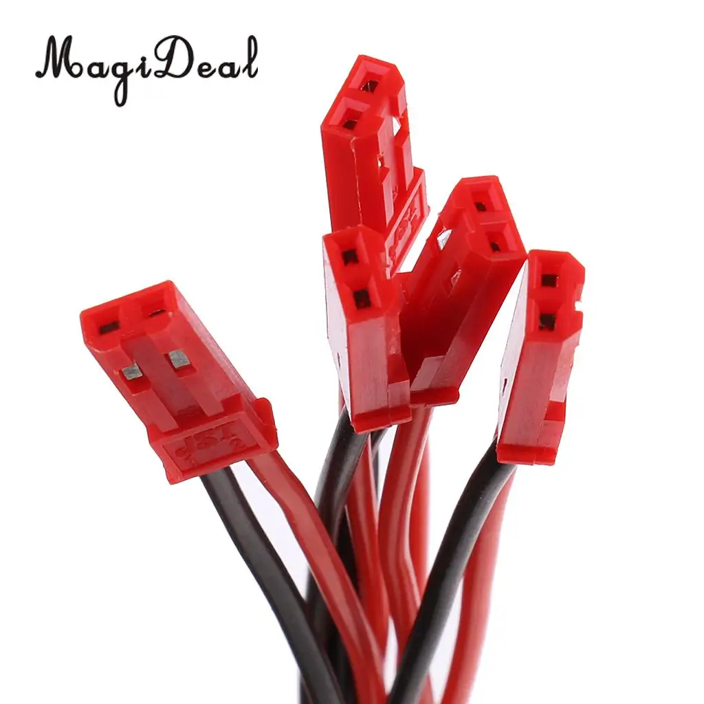 MagiDeal Metal 5 in 1 JST Splitter Wire Battery Connector 2 Pin Male Female w ON/OFF Switch for RC Li-po Battery