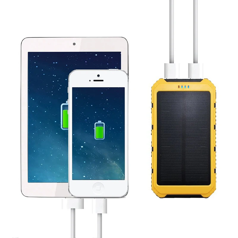 2016 New Portable Solar Power Bank 8000mAh External Battery Charger for Cell Phones