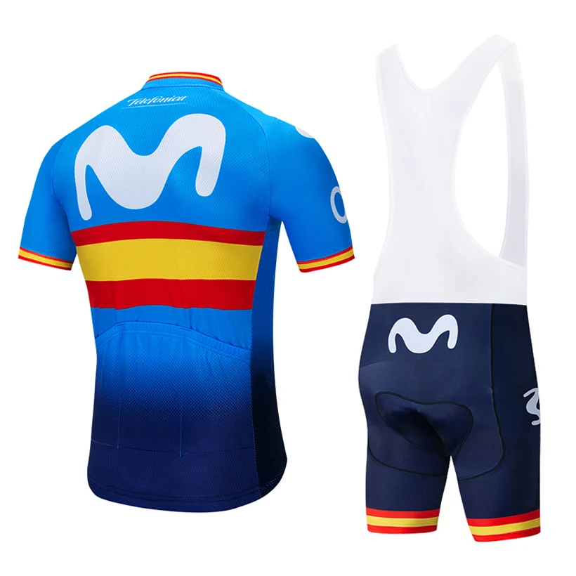 TEAM CHAMPION blue movistar cycling jersey bike shorts suit Ropa Ciclismo men quick dry pro bicycle Maillot Pants clothing