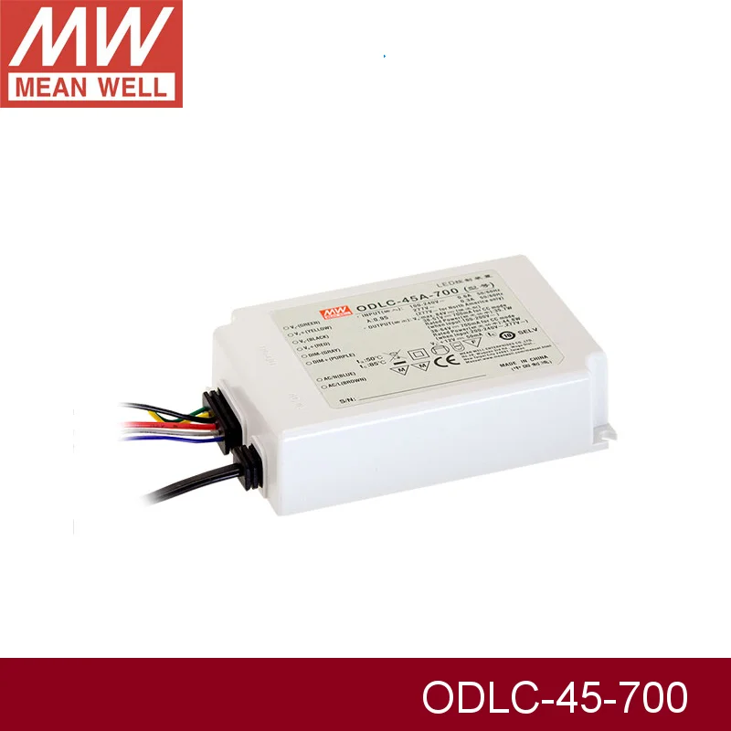 

MEAN WELL ODLC-45-700 44.8W38~64V 700mA no stroboscopic two-in-one dimming Mingwei LED switching power supply