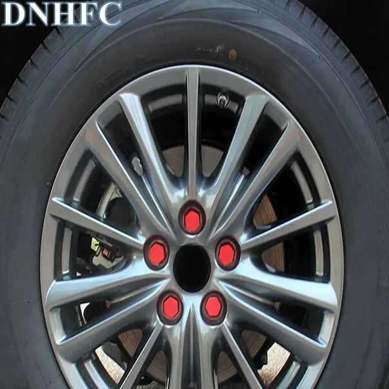 

DNHFC Color protective cover for wheel hub screw For MAZDA CX-5 CX5 KF 2nd Generation 2017 2018 Car Styling