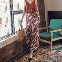 Летние женские юбки с принтом, высокая талия, юбка, Тонкая Повседневная пляжная юбка, женская летняя Сексуальная и Клубная#4J19