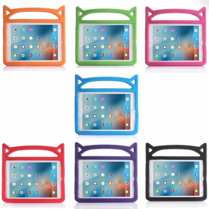 Дети ударопрочный безопасный Чехол для iPad 2018 2017 Air 1/2 EVA 3D мягкая ручка подставка