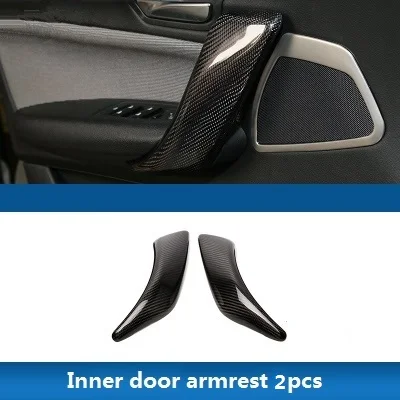 Углеродного волокна интерьер приборной панели планки для BMW 2 серии F22 F23 220 228 M235 двухдверная тумба-Vodafone Smart First 7 шт./компл - Название цвета: Inner door armrest
