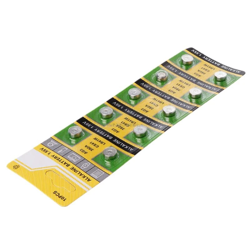 10PCS Cell Coin Alkaline Battery AG3 1.55V Button Batteries SR41 AG3 L736 384 SR41SW CX41 LR41 392 Lamp Chain Finger Light Watch 10PCS Cell Coin Alkaline Battery AG3 1.55V Button Batteries SR41 AG3 L736 384 SR41SW CX41 LR41 392 Lamp Chain Finger Light Watch