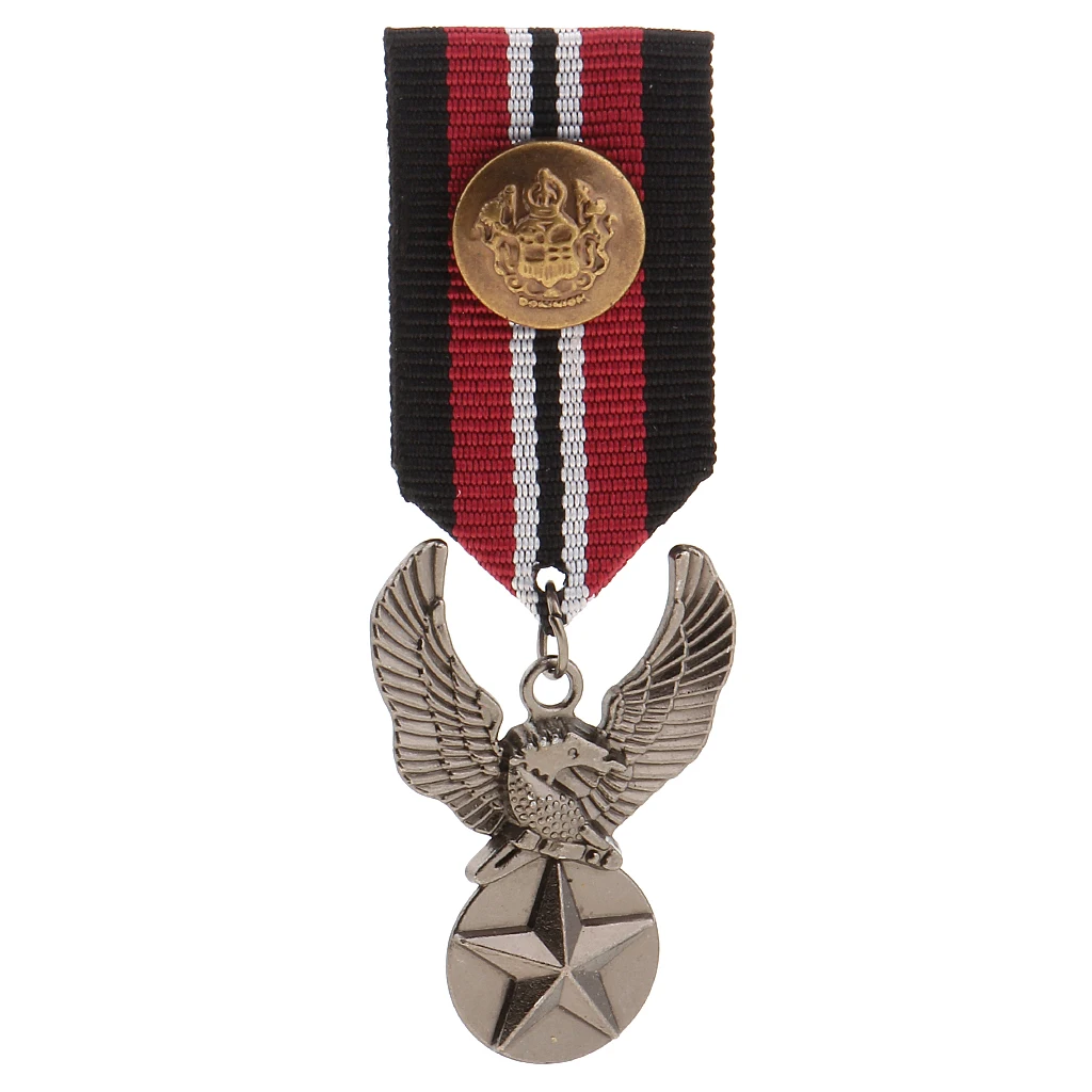 Alloy Brooches Vintage Men Uniform Medal Star Eagle Ribbon Brooch Streampunk Gothic Brooches Badge for Men 