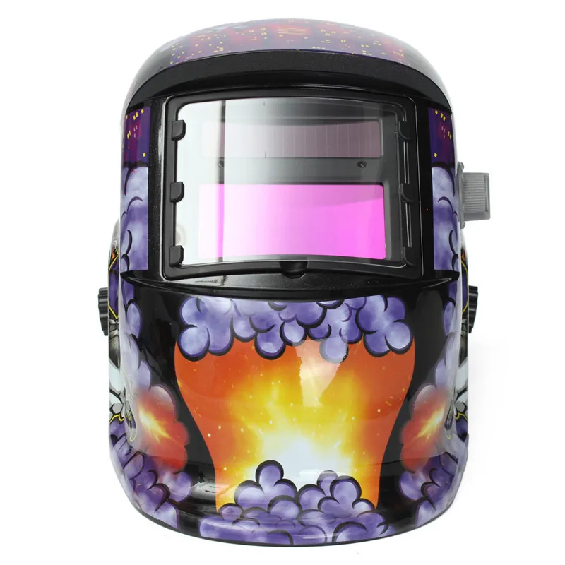 

Hot Sale Pro Electric Welding Helmets Solar Welders Mask Helmet Auto-Darkening Welding Clown+Submachine With Adjustable Headband