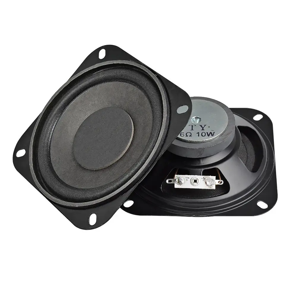 

AIYIMA 2Pcs 4Inch Portable Audio Speaker Subwoofer 6Ohm 10W DIY Home Theater Sound System For Bluetooth Speaker Loudspeaker