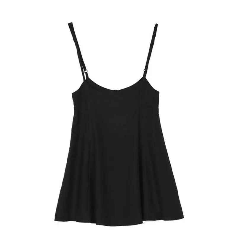 Женское мини плиссированное платье, повседневное черное модное платье с лямками на плечах, женские летние хлопковые платья J.18 - Цвет: Черный