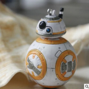 BB8 Звездные Войны Пробуждение BB8 Дарт Вейдер ПВХ кулон космические войны BB-8 Фигурки игрушки брелок подарок для детей - Цвет: BB8