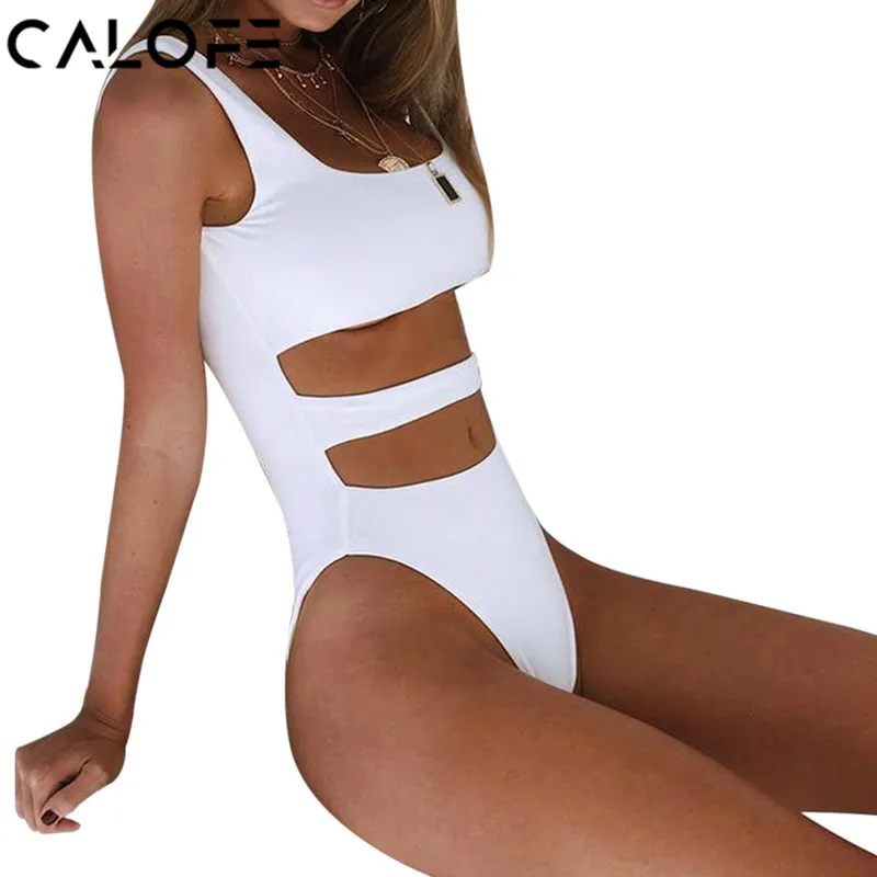 2018 Sexy Stretch One piece Swimsuit Backless Bodysuit Women Black