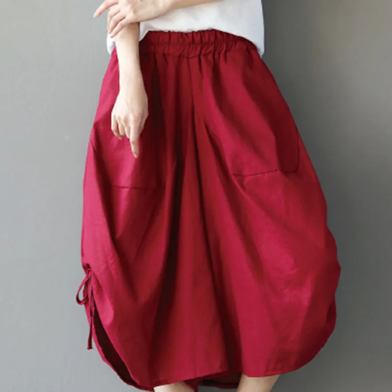 #0654 Summer Big Size Casual Wide Leg Pants Women Asymmetrical Bloomers Pants Female Loose Calf-length Cotton Linen Pants Tide #0654 Summer Big Size Casual Wide Leg Pants Women Asymmetrical Bloomers Pants Female Loose Calf-length Cotton Linen Pants Tide