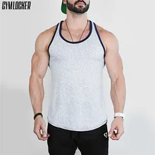 Горячая купить новые Фитнес Бодибилдинг майка Для мужчин высокого качества с круглым вырезом и принтом Для мужчин топы без рукавов дышащая Повседневное Для мужчин жилет