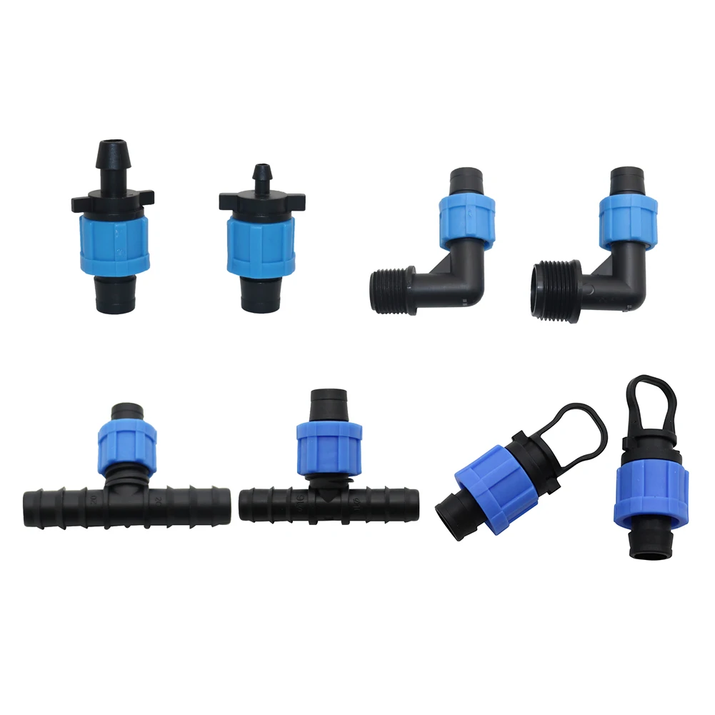 

20Pcs 16Mm Irrigation Drip Tape Connectors PE Pipe Fittings Garden Water Connector Agricultural Irrigation System Hose Joint