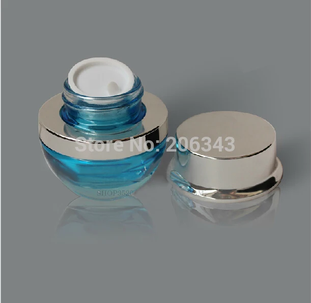 20g Blue Glass Cream Jar Cosmetic Container Cream Jar Cosmetic Jar With Silver Lid Cosmetic Packaging Glass Bottle Jar Color Jar Crystalbottle Jewelry Aliexpress