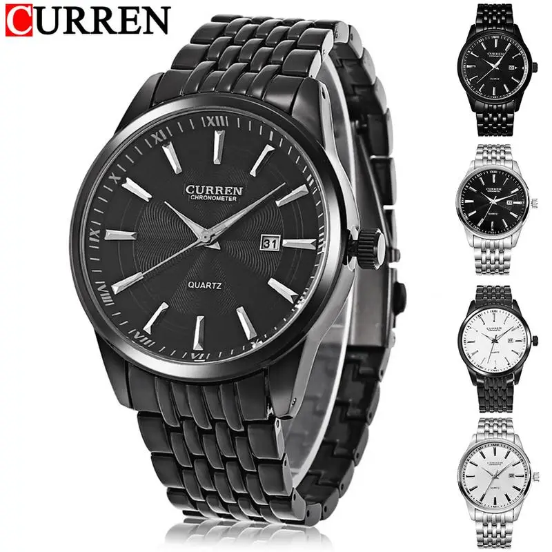 

CURREN 8052 Branded Men's Watch Casual Business Stainless Steel Waterproof Calendar Quartz Watch Wristwatch For Male