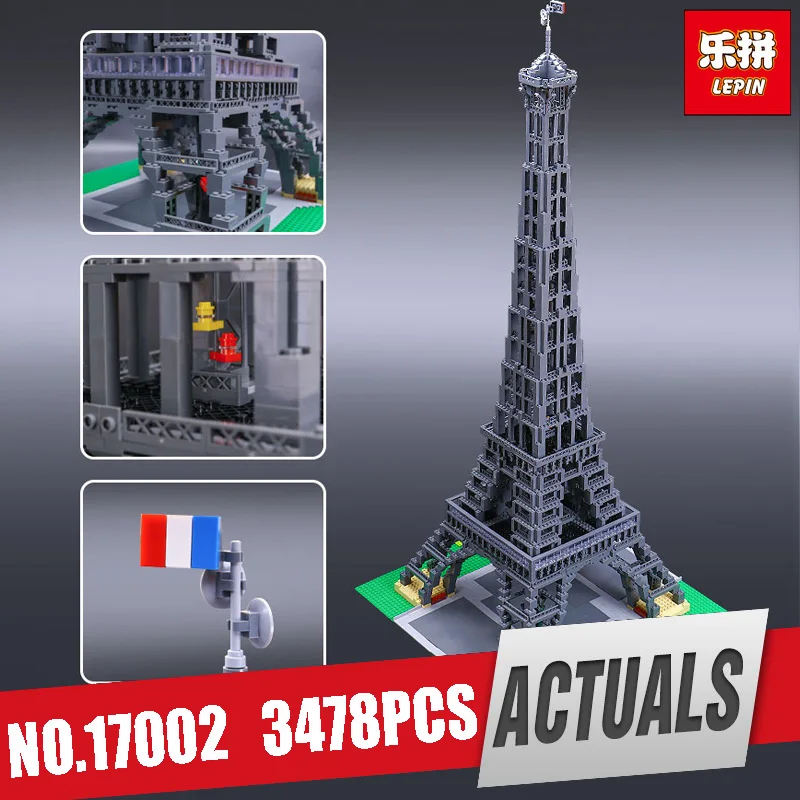 

DHL 17002 Free Shipping 3478Pcs The Legoingly 10181 Paris Eiffel Tower Set Model Building Blocks Bricks As Birthday Gifts Toys