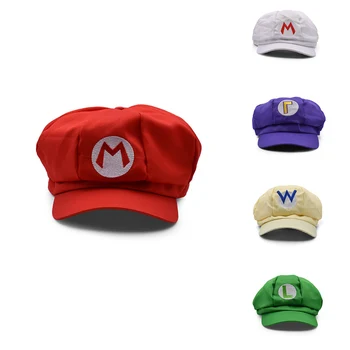 

Hot Toys SuperMario Super Mary Cosplay MARIO Cosplay Clothes Halloween Costumes Cartoon Hats 5 Colors