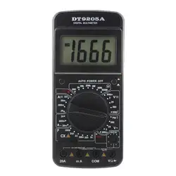 DT9205A AC DC LCD Дисплей Профессиональный электрический ручной метр тестер Цифровой мультиметр Амперметр Multitester