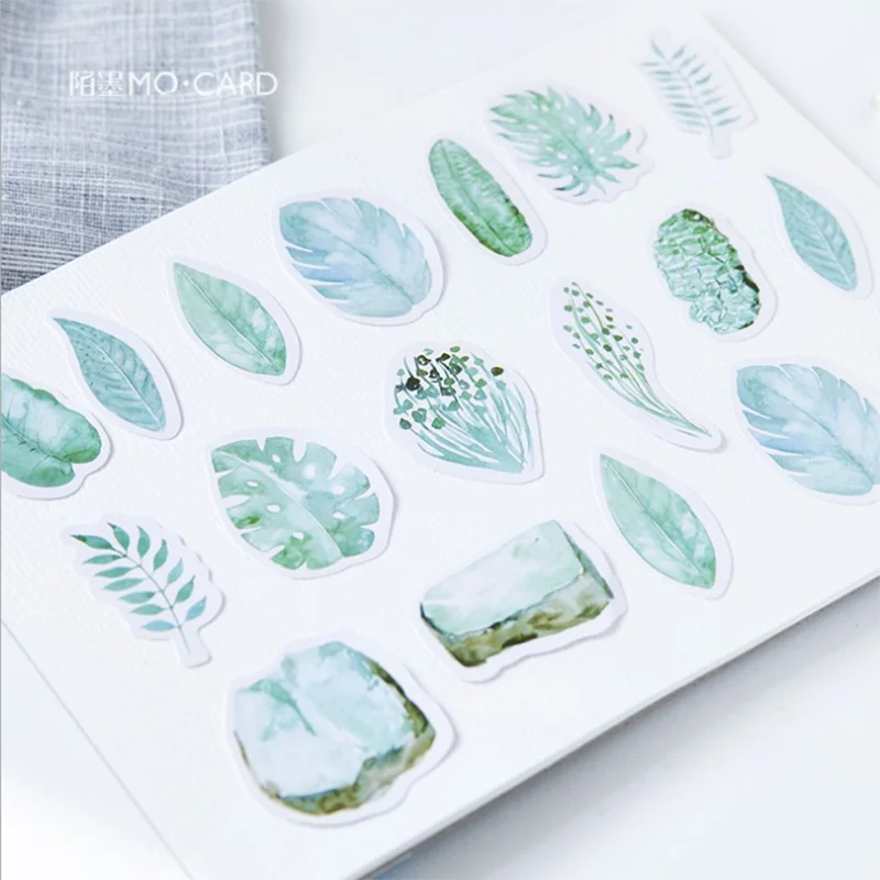 

45 Pcs/box Mint Diary Stickers Pack Posted It Kawaii Planner Journal Scrapbooking Stickers Stationery Escolar School Supplies