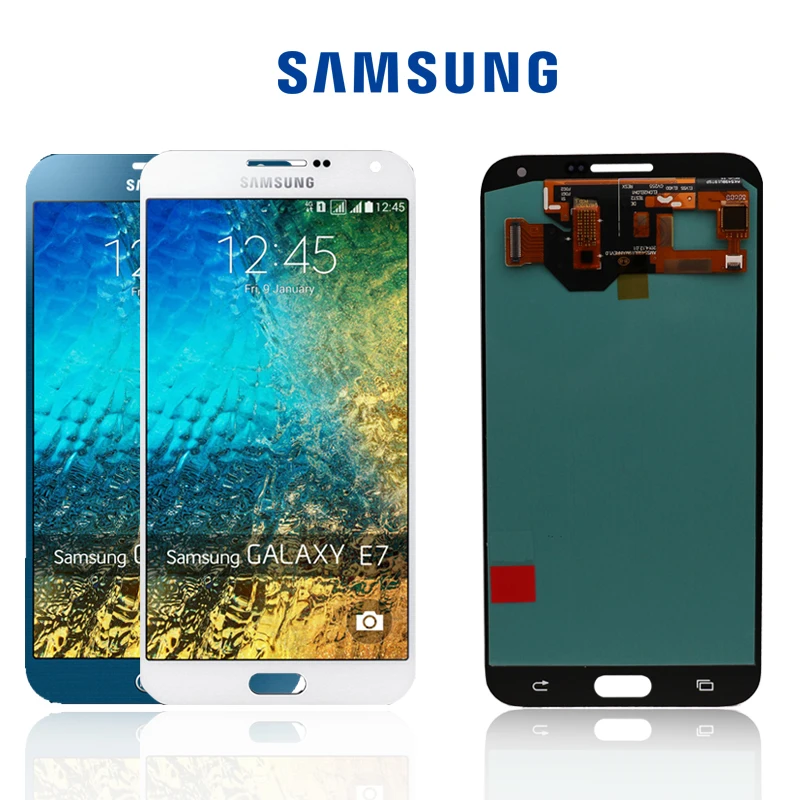 5,5 ''дисплей SUPER AMOLED для Samsung Galaxy E7 lcd E700 E7000 преобразователь изображений для сенсорного дигитайзера в сборе запасные части