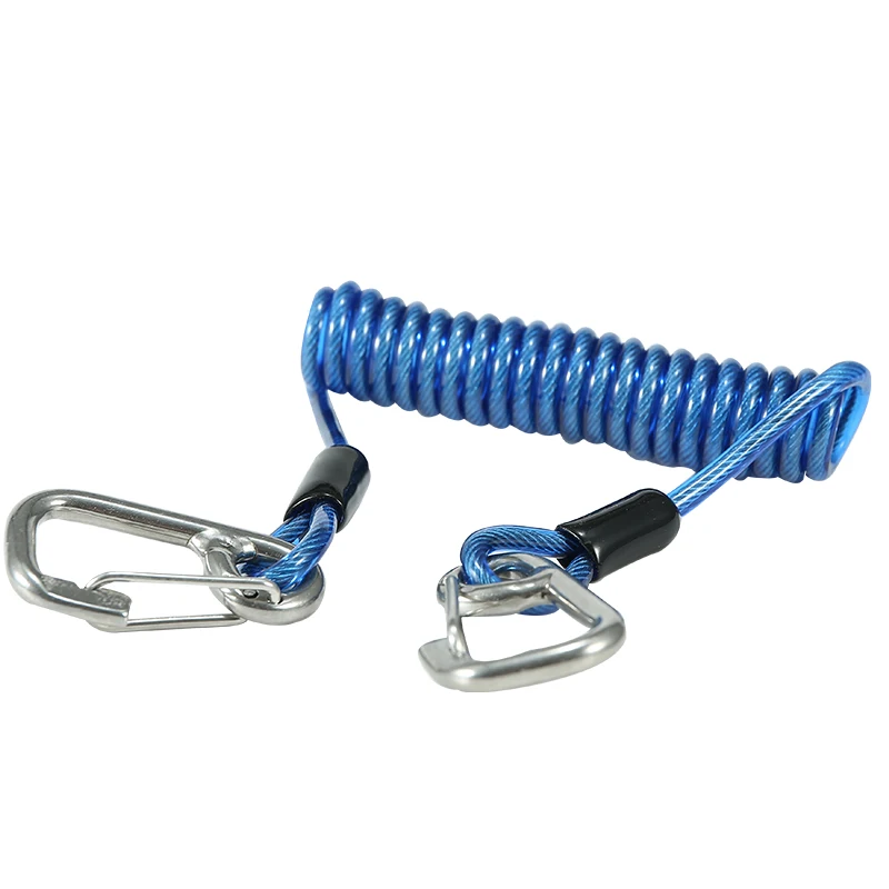 Scuba Diving clips Dive Snappy Coil Spring Lanyard With Clips and Quick