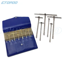 6 шт. Телескопический Калибр 8-150 мм(5/1"-6") регулируемый внутренний инструмент для измерения диаметра из углеродистой стали набор измерительных инструментов