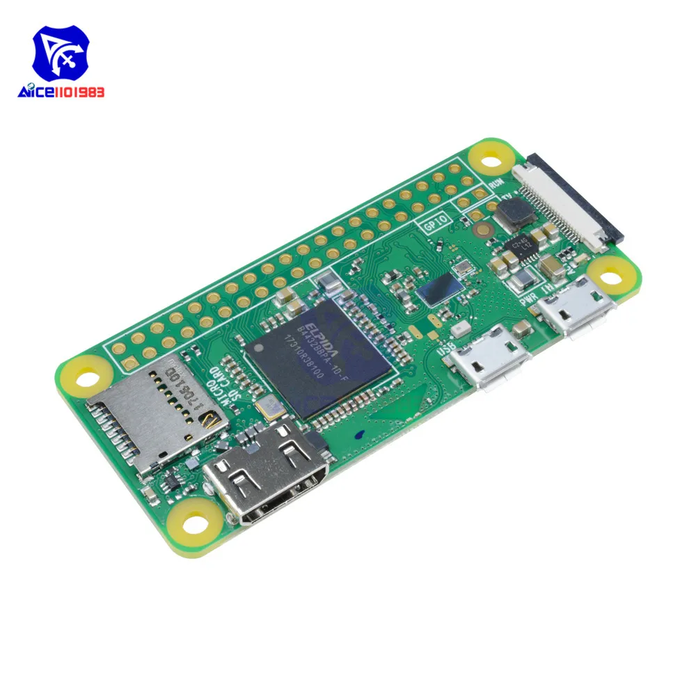 Raspberry Pi Zero W V1.3 1 ГГц 512 Мб со встроенным модулем Беспроводной Wi-Fi и Bluetooth модуль с двойной Micro USB Порты и разъёмы Плата расширения