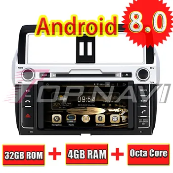 

TOPNAVI 8'' Octa Core Android 8.0 Car GPS Navigation for TOYOTA PRADO/LC150/PRADO 150 High level 2014- Autoradio Car DVD Audio