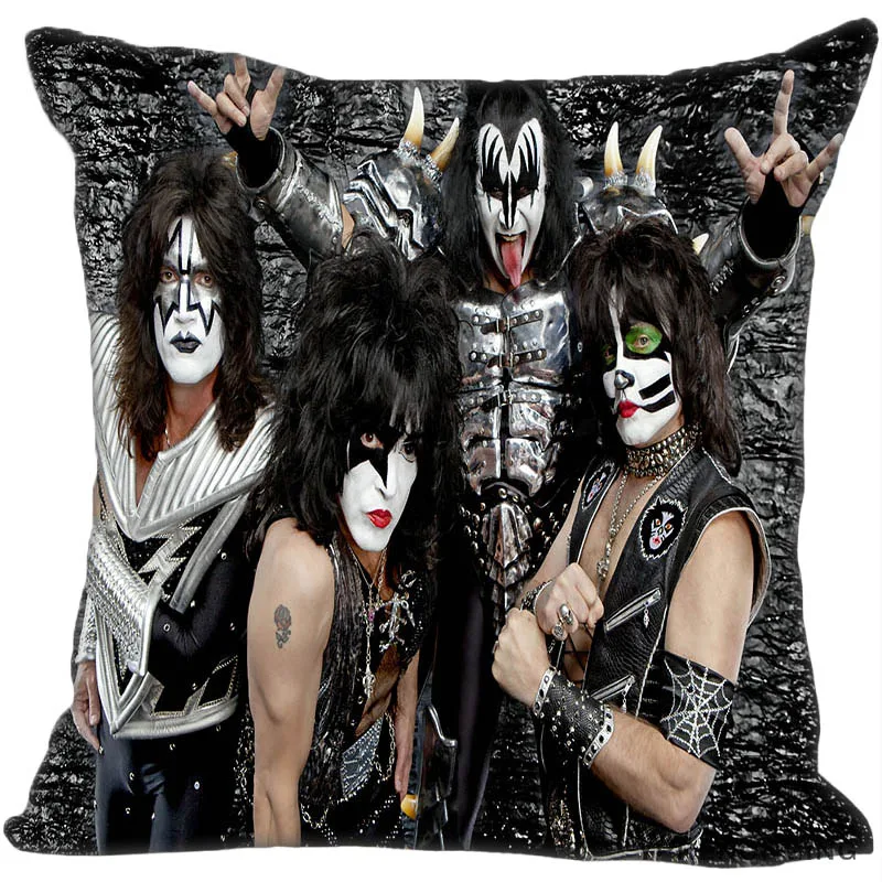 

Custom Decorative Pillowcase Horns Up Rocks Kiss Group Square Zippered Pillow Cover 35X35,40x40,45x45cm(One Side)80527-21-06