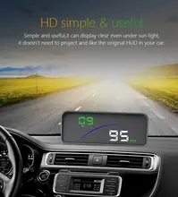 Multi-Функция автомобилей HUD Head Up Дисплей Скорость ometer Скорость Предупреждение расход топлива OBD OBDII