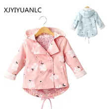 Girls Outerwear Fashion Kids Cotton Cardigan Jacket Trench Infant Coat Floral Printing Clothes Baby Girl Hoody Children Clothing baby jacket spring summer girls sun protective clothing children outwear cardigan girl leisure thin clothes floral sweatshirt