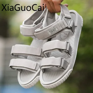 Высококачественные мужские сандалии; летние уличные повседневные сандалии для мужчин; модные пляжные сандалии-гладиаторы с нескользящей подошвой; Мужская Летняя обувь - изображение