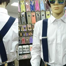 120 шт./лот Новая мода джентлес мужские тяжелых прочный регулируемый 50 мм 4 широкий клип брюк брекеты упругой Подтяжки для женщин