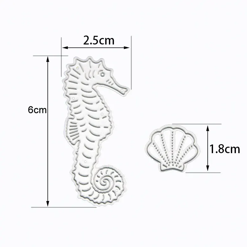 Русалочка Вырубные формы ракушка морской конь морские животные Скрапбукинг художественные поделки DIY материалы Свадебная вечеринка Декор стола конфетти