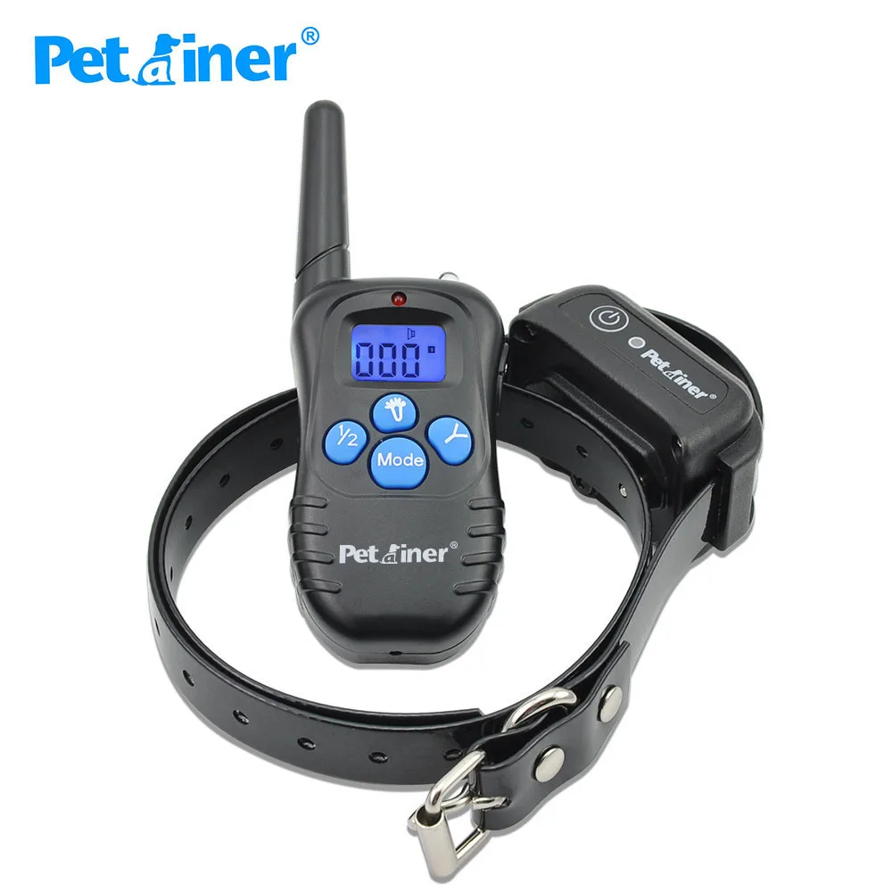 Petrainer 998DBB-1 Pet Dog Training Collar Rechargeable Waterproof Dog Electronic Shock Training Collar with Blue LCD screen Petrainer 998DBB-1 Pet Dog Training Collar Rechargeable Waterproof Dog Electronic Shock Training Collar with Blue LCD screen