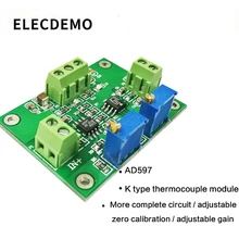 AD597 K type thermocouple amplifier module temperature measurement sensor analog output PLC acquisition AD597 K type thermocouple amplifier module temperature measurement sensor analog output PLC acquisition