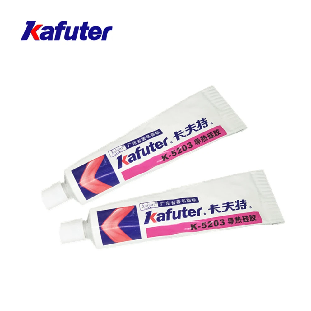 

2PCS Kafuter K-5203 High Temperature Resistant Thermal Conductive Silicone Quick Dry Insulation Waterproof Heat Conduction Glue