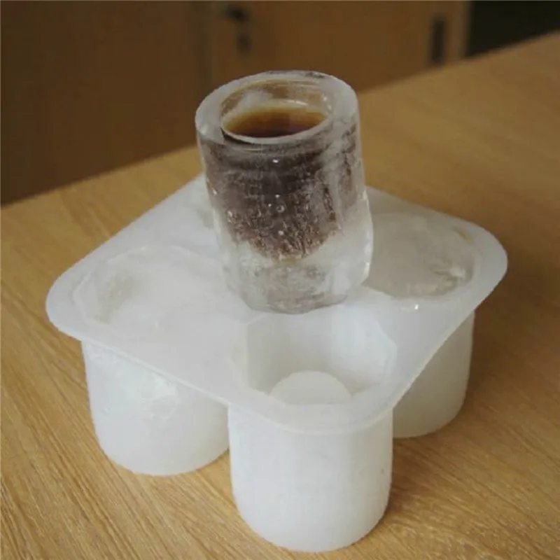 4-Cup Ice Cube Shot shape силиконовые шутеры стеклянные формы для замораживания лоток для приготовления Вечерние