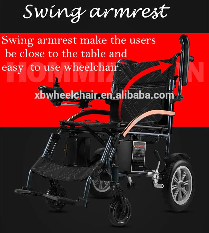 Factory price swing armrest lithium battery power electric wheelchair chinese suppliers