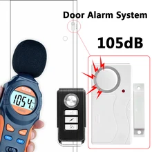 White Color ABS Remote Control Door Sensor Alarm Host Burglar Security Alarm System Home
