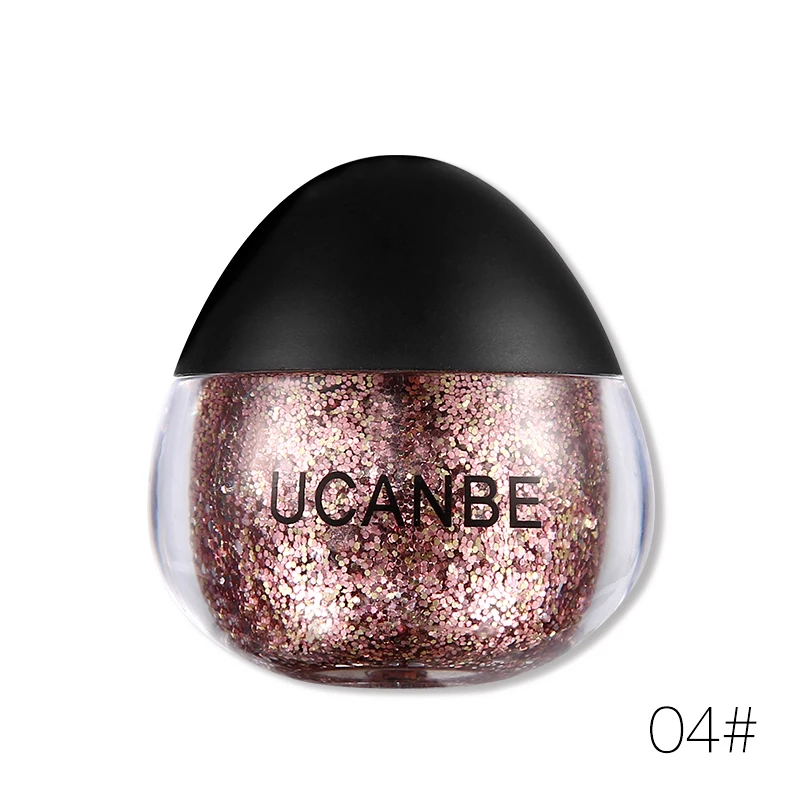 UCANBE Brand Polarized Highlighter Gel Eyeshadow Face Body Glitter Paste Cream Makeup Dimond Shine Hair Paint Cosmetic for Party - Цвет: 04