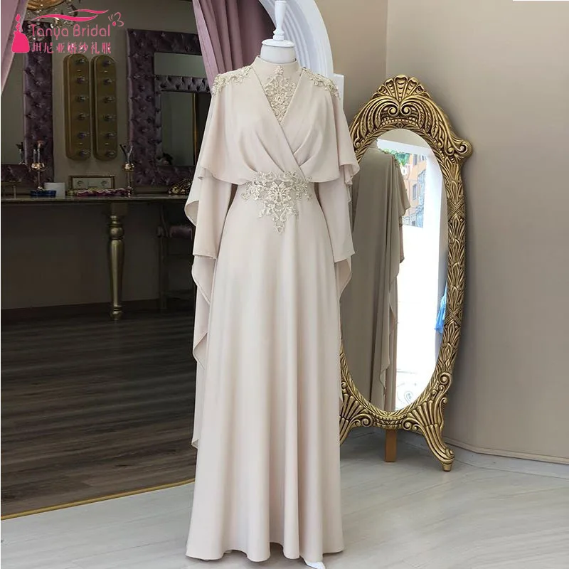 Роскошное вечернее платье Marocain Islamic abaya в Дубае с длинным рукавом vestido longo марокканский кафтан винтажное платье для выпускного вечера DQG189