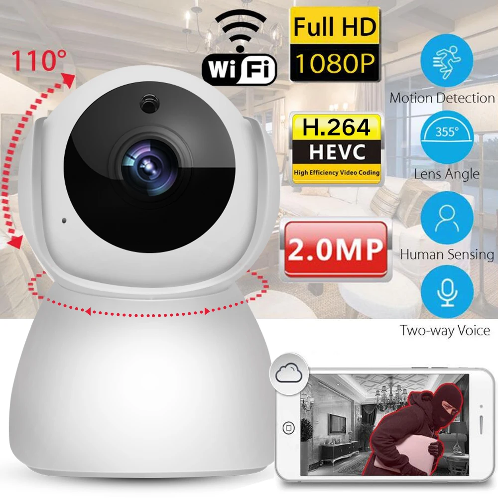 SDETER, ip-камера 1080 P, беспроводная камера для домашних животных, CCTV, Wifi, камера для домашней безопасности, 2 способа аудио, ночное видение, детский монитор, для помещений, 2МП камера