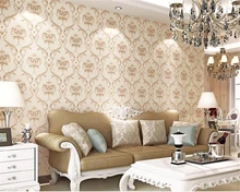 beibehang European Damascus gilding nonwoven living room bedroom TV background carved papel de parede 3d wallpaper papier peint beibehang korean pastoral style papier peint wallpaper wedding bedroom living room tv background walls small floral 3d wallpaper
